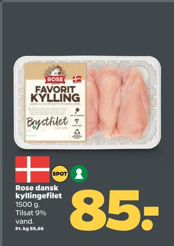 Netto Rose dansk kyllingefilet tilbud