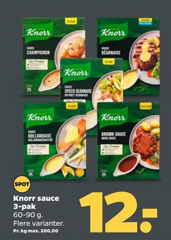 Netto Knorr sauce 3-pak tilbud