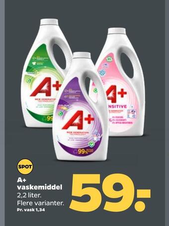 Netto A+ vaskemiddel tilbud