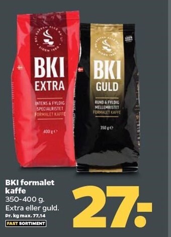 Netto Bki formalet kaffe tilbud