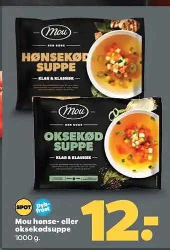 Netto Mou hønse eller oksekød suppe tilbud