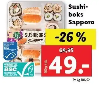 Lidl Sushi boks sapporo tilbud