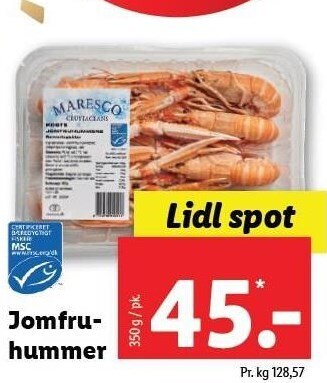 Lidl Jomfru-hummer tilbud