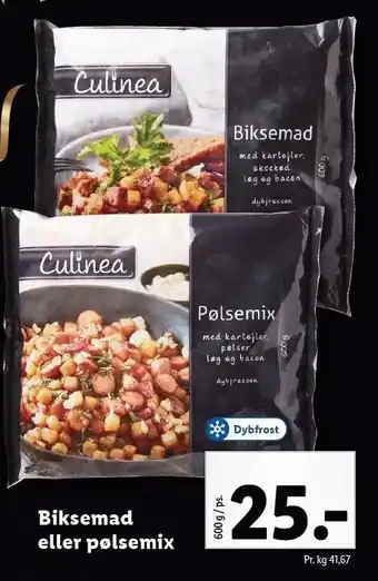 Lidl Biksemad el. pølsemix tilbud