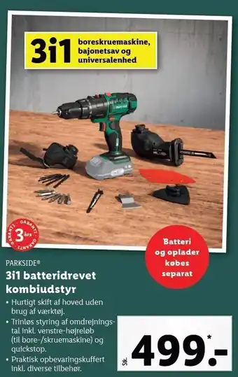 Lidl 3-i-1 batteridrevet kombiudstyr tilbud