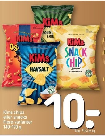 REMA 1000 Kims chips el. snacks tilbud
