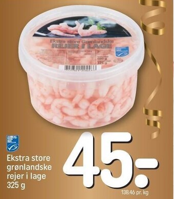 Ekstra store grønlandske rejer i lage