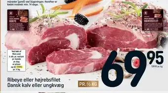 REMA 1000 Ribeye el. højrebsfilet tilbud