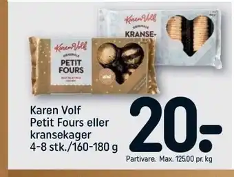 REMA 1000 Karen volf petit fours el. kransekager tilbud