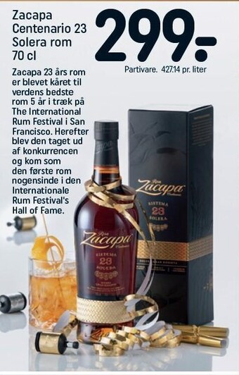 REMA 1000 Zacapa centenario 23 solera rom tilbud
