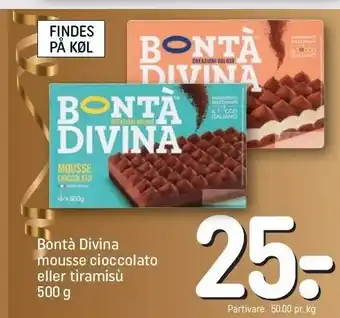 REMA 1000 Bontà divina mousse cioccolato el. tiramisù tilbud