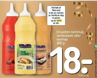 REMA 1000 Graasten ketchup, remoulade el. sennep tilbud