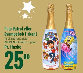 Min Købmand Paw patrol eller svampebob firkant tilbud