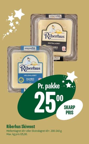 Min Købmand Riberhus skiveost tilbud