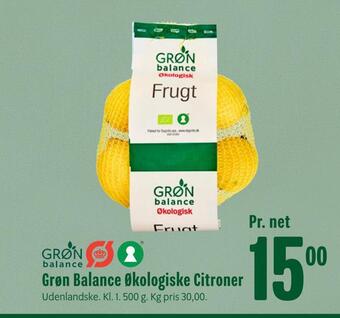 Min Købmand Grøn balance økologiske citroner tilbud