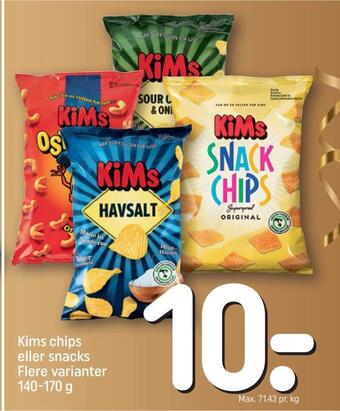 REMA 1000 Kims chips eller snacks tilbud