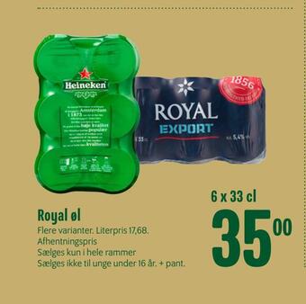 Min Købmand Royal øl tilbud