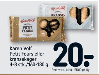 Karen volf petit fours eller kransekager