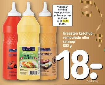 REMA 1000 Graasten ketchup, remoulade eller sennep tilbud