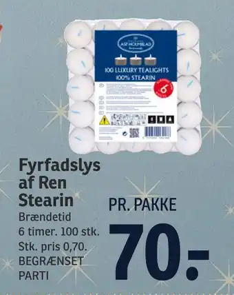 SPAR Fyrfadslys af ren stearin tilbud