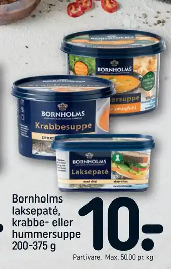 REMA 1000 Bornholms laksepaté, krabbe- eller hummersuppe tilbud