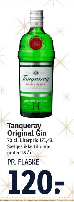 SPAR Tanqueray original gin tilbud