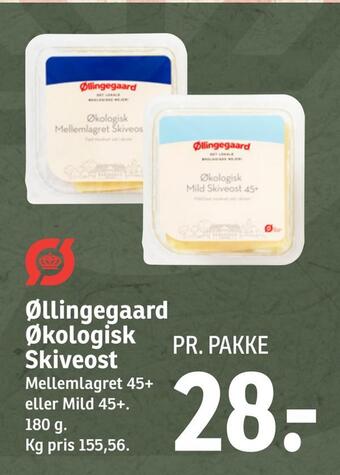 SPAR Øllingegaard økologisk skiveost tilbud