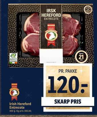 SPAR Irish hereford entrecote tilbud