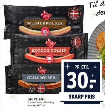 SPAR Gøl pølser tilbud