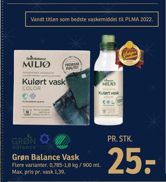 SPAR Grøn balance vask tilbud