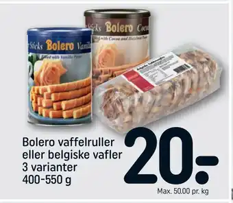 REMA 1000 Bolero vaffelruller eller belgiske vafler tilbud