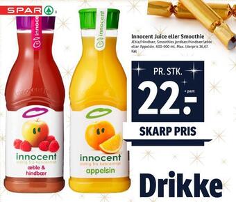 SPAR Innocent juice eller smoothie tilbud