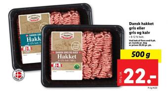 Lidl Vilstrupgård hakket grisekød tilbud