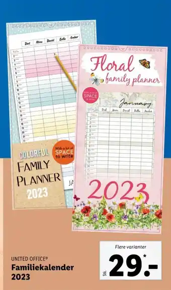 Lidl United office kalender tilbud