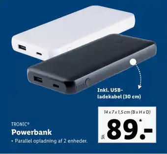 Lidl Tronic powerbank tilbud
