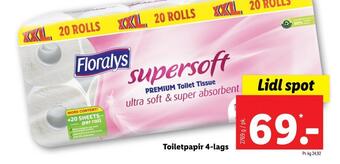 Lidl Floralys toiletpapir tilbud