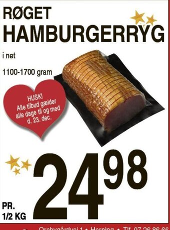 ABC Lavpris Røget hamburgerryg tilbud