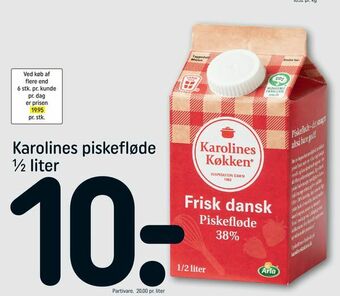REMA 1000 Karolines piskefløde tilbud