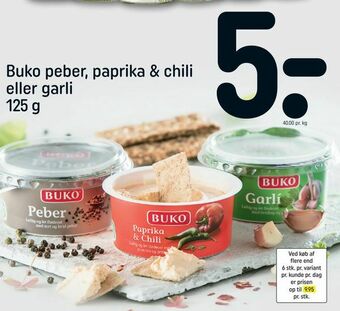 REMA 1000 Buko peber, paprika & chili eller garli tilbud