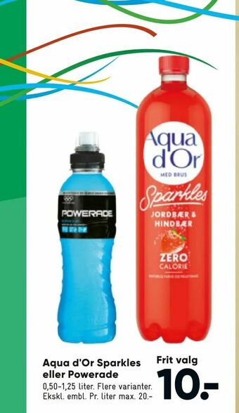 Aqua d'Or Sparkles eller Powerade