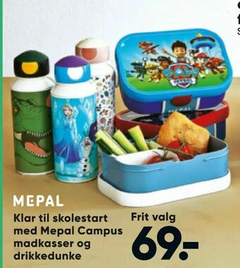 Bilka Klar til skolestart med Mepal Campus madkasser og drikkedunke tilbud