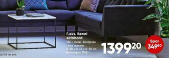 Bilka Benal sofabord tilbud