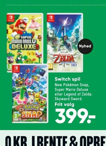 Bilka Switch spil tilbud
