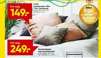 Bilka Sengetæppe eller pyntepuder tilbud