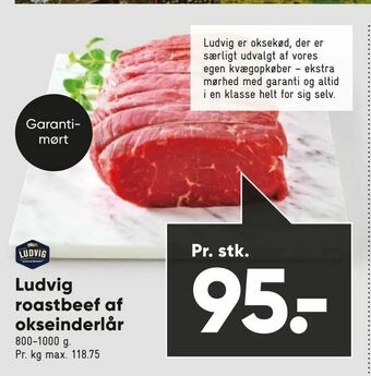 Bilka Ludvig roastbeef af okseinderlår tilbud