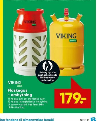 Bilka Flaskegas - ombytning tilbud