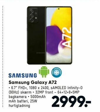 Bilka Samsung Galaxy A72 tilbud