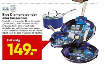 Bilka Blue Diamond pander eller kasseroller tilbud