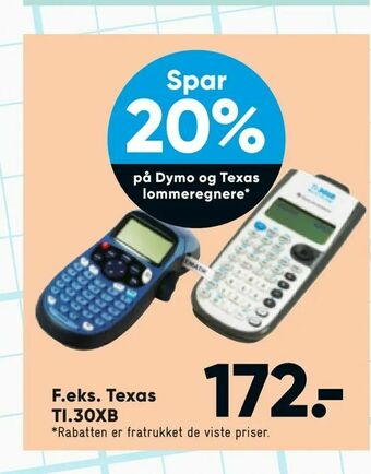 Bilka Texas TI.30XB tilbud