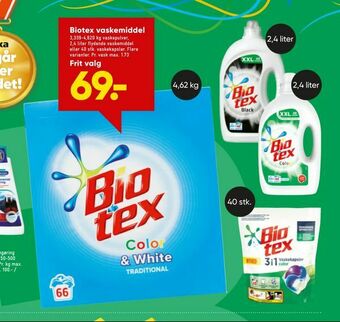 Bilka Biotex vaskemiddel tilbud